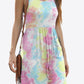 Printed Round Neck Sleeveless Dress with Pockets