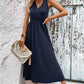 Surplice Neck Slit Sleeveless Dress