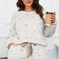 Plus Size Star Dropped Shoulder Top and Shorts Lounge Set