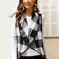 Plaid Open Front Sleeveless Cardigan