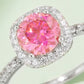 1 Carat Moissanite 925 Sterling Silver Halo Ring
