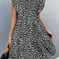 Leopard Round Neck Mini Dress