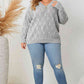 Plus Size Plaid V-Neck Knit Top