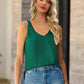 V-Neck Ruched Detail Tank