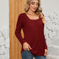 Square Neck Long Sleeve T-Shirt