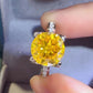 5 Carat Moissanite 925 Sterling Silver Ring in Banana Yellow