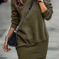 Round Neck Long Sleeve Mini Dress