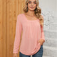 Square Neck Long Sleeve T-Shirt