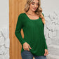 Square Neck Long Sleeve T-Shirt
