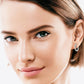 Moissanite Crisscross Hoop Earrings