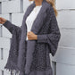 Leopard Fringe Detail Poncho