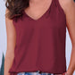V-Neck Ruched Detail Tank