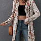 Printed Open Front Longline Cardigan