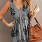 Printed Button Down Sleeveless Magic Dress