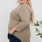 Plus Size Curved Hem Neck Detail Tee