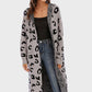 Leopard Hooded Cardigan with Pockets
