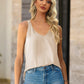 V-Neck Ruched Detail Tank