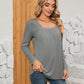 Square Neck Long Sleeve T-Shirt