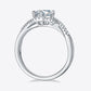 1 Carat Moissanite 925 Sterling Silver Crisscross Ring