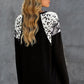 Leopard Snakeskin Print Dropped Shoulder Top
