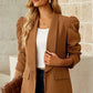 Puff Sleeve Shawl Collar Blazer