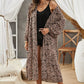Animal Print Long Sleeve Open Front Cardigan