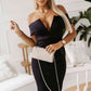 Off-Shoulder Zip-Back Slit Dress