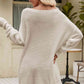 Boat Neck Dropped Shoulder Knit Top