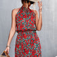 Floral Tied Sleeveless Mini Dress