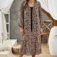 Animal Print Long Sleeve Open Front Cardigan