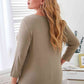 Plus Size Curved Hem Neck Detail Tee