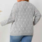 Plus Size Plaid V-Neck Knit Top