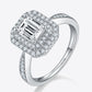 1 Carat Moissanite 925 Sterling Silver Side Stone Ring