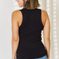 Zenana Ribbed Square Neck Racerback Tank
