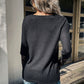 Half Button Spliced Lace Waffle-Knit Top