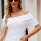 Asymmetrical Neck Rib-Knit Top