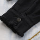 Frayed Trim Snap Down Denim Jacket