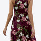 Printed Round Neck Sleeveless Dress with Pockets