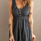 Sleeveless Button Down Mini Dress
