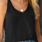 V-Neck Ruched Detail Tank