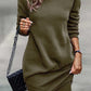 Round Neck Long Sleeve Mini Dress