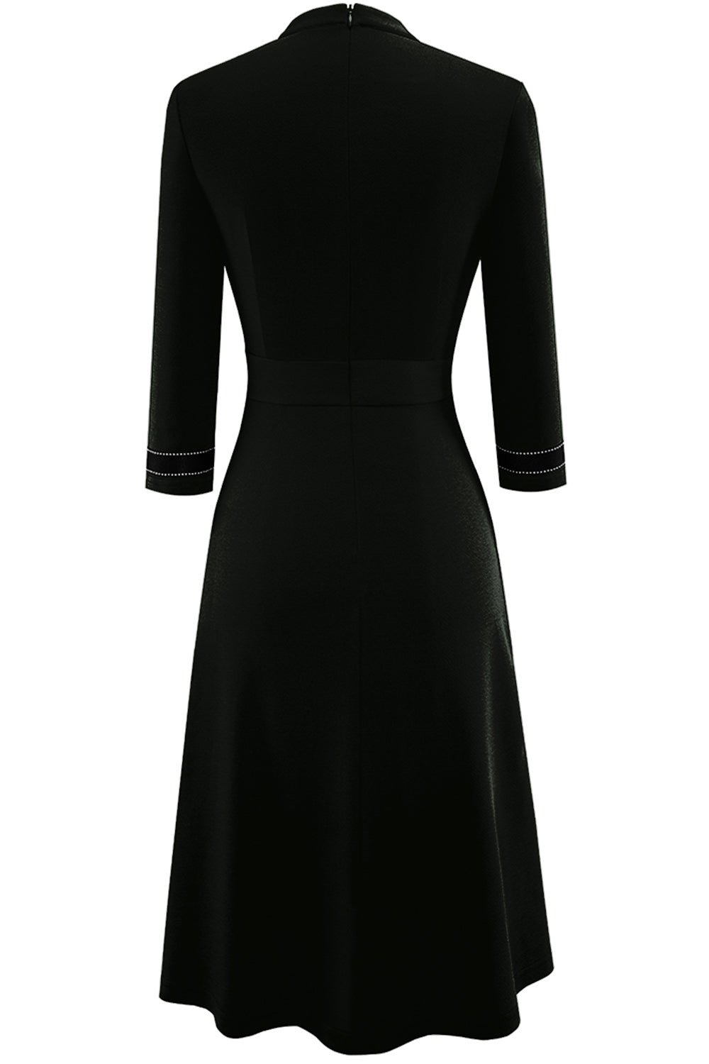 Round Neck Three-Quater Sleeve Dress