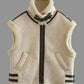 Contrast Zip Up Fleece Vest