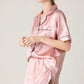 Lapel Collar Shirt and Shorts Lounge Set