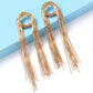 Round Shape Fringed Copper Earrings